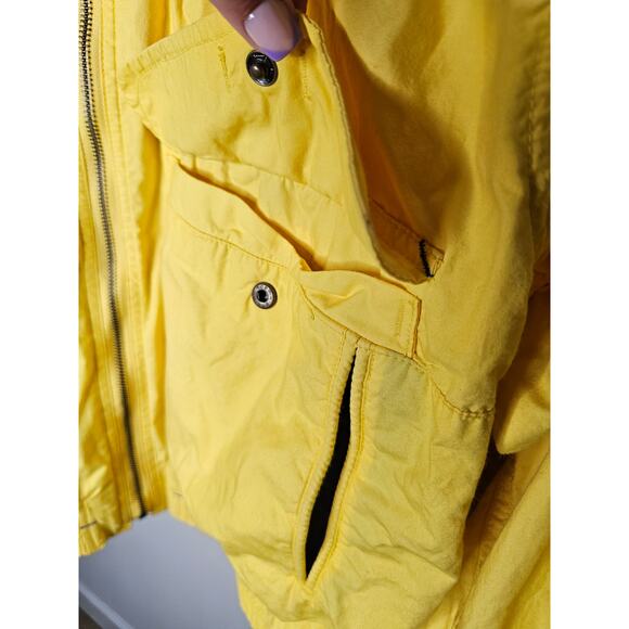 Vintage Goodyear Blimp Yellow & Blue Zip Up Utility Jacket Men's Size Medium - Picture 3 of 16